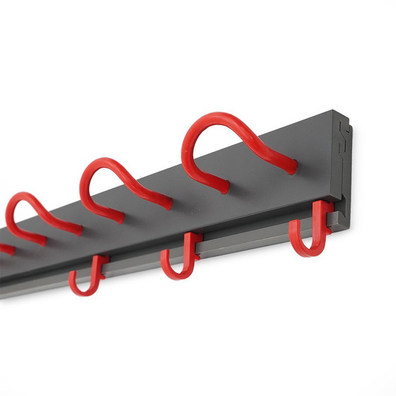 Image 1 of Black and red coat stand by Anna Castelli for Kartell, 1970s