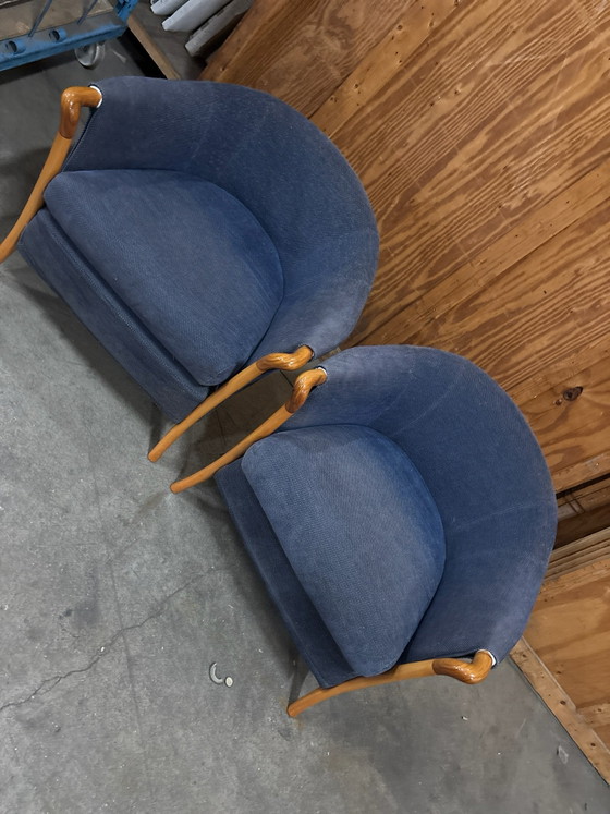 2 stuks Giorgt Progetti fauteuils – Giorgetti, Metaal, Textiel (photo 5 of 5)