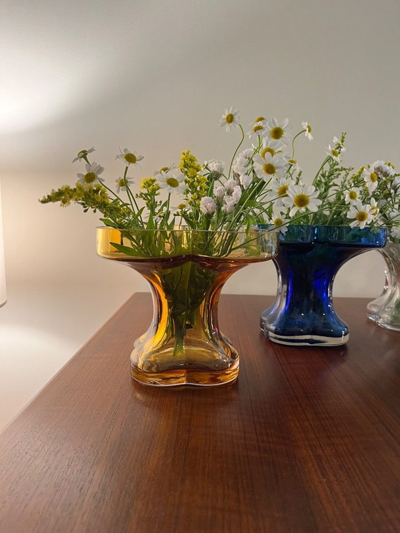 Vaas Onnenlehti Helena Tynell Riihimäen Mid-Century Design – Riihimäen Lasi, Vazen, Glass (photo 5 of 5)