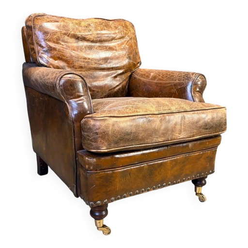 Fauteuil club en cuir style années 50 – Leather, Mid Century Modern