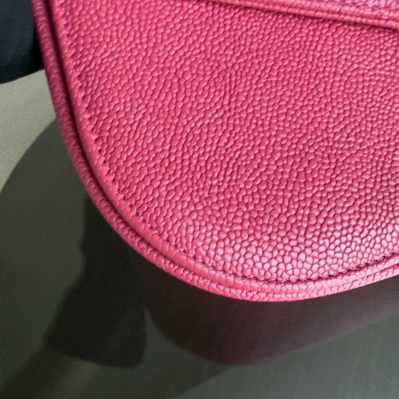Image 1 of Borsa Chanel Coco Curve Cuba - 25 cm in pelle trapuntata color caviale rosa con finiture dorate Serie 25