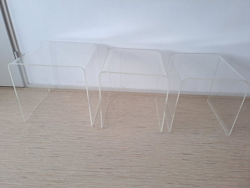 Mimiset Plexiglazen vintage nesting tafels