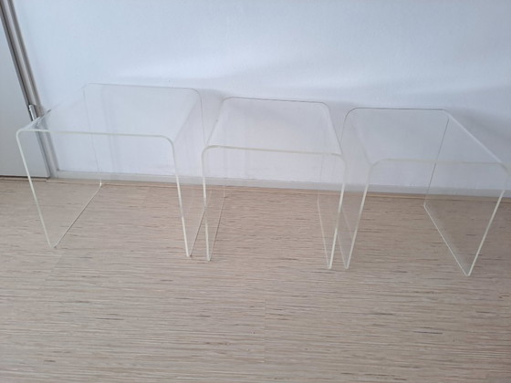 Image 1 of Mimiset Plexiglass vintage nesting tables