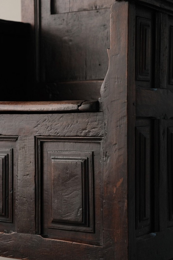 Renaissance eiken troonzetel, Fauteuils, Hout, Bruin (foto 6 van 10)