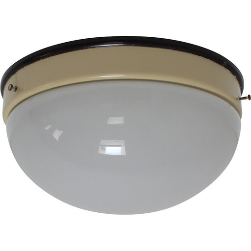 Plafonnier en verre du milieu du siècle, années 1960