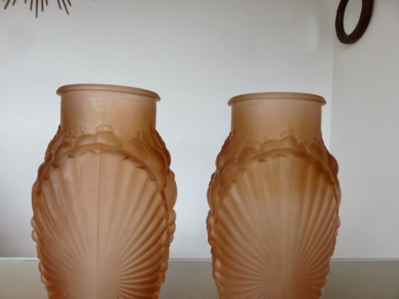 Coppia di Vasi Art Déco, Firmati Souchon Neuvesel, Francia, 1940 – Glass (photo 5 of 11)
