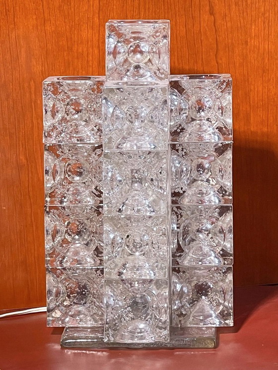 Sculptural Lamp in Polished Albano Glass Cubes for Poliarte, 1960s – Table lamps (photo 6 of 8)