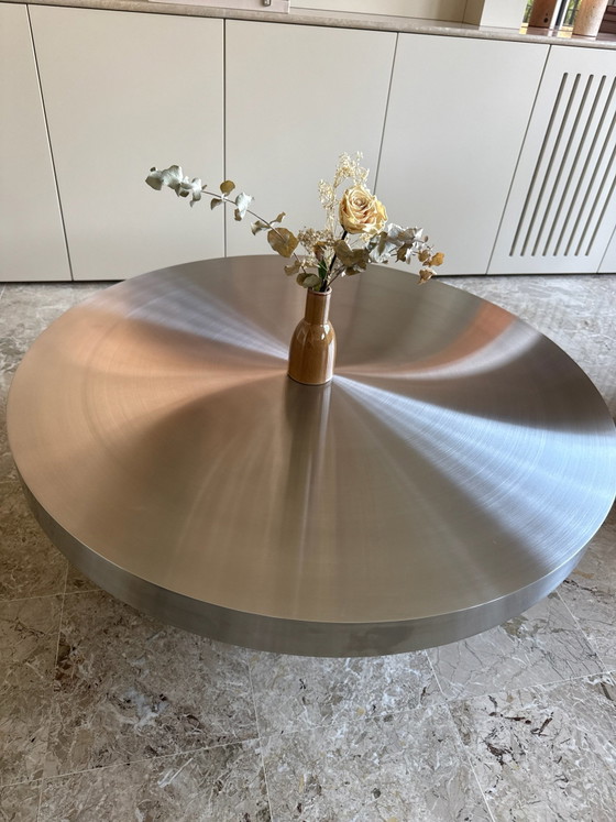 Tavolino da caffè di design in acciaio inossidabile, dusty deco, Tavolini da caffè, Metallo, Argentato (foto 5 di 7)