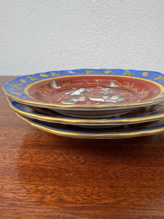 Image 1 of Assiettes de Noël porcelaine Meissen anciennes 