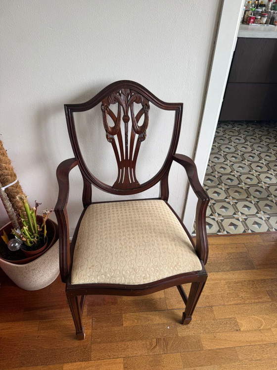 Image 1 of 2 sedie da pranzo classiche in legno in stile Art Nouveau