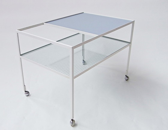 Image 1 of Carrello bar disegnato da Herbert Hirche per Holzäpfel, Germania, anni '50.