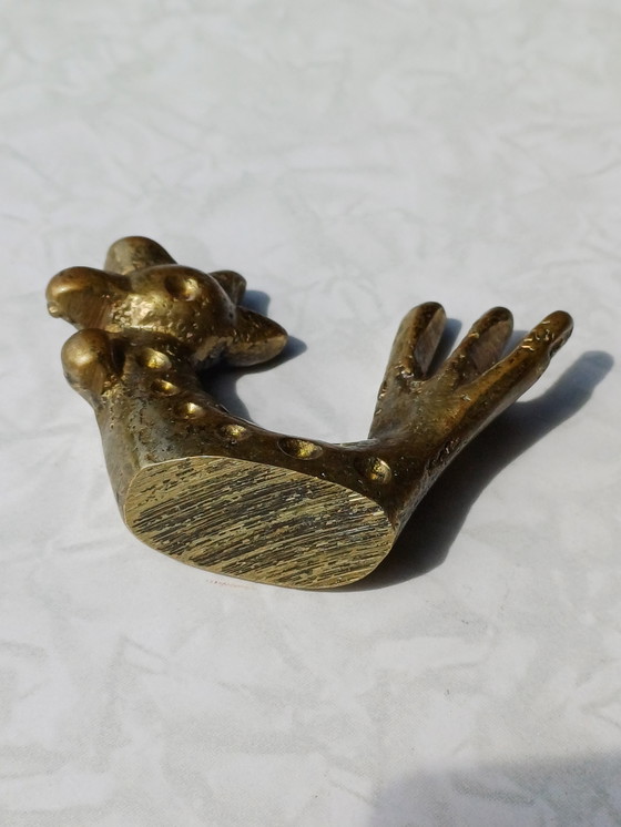 Image 1 of Walter Bosse 1960's vintage Brass/Bronze rooster figurine figure
