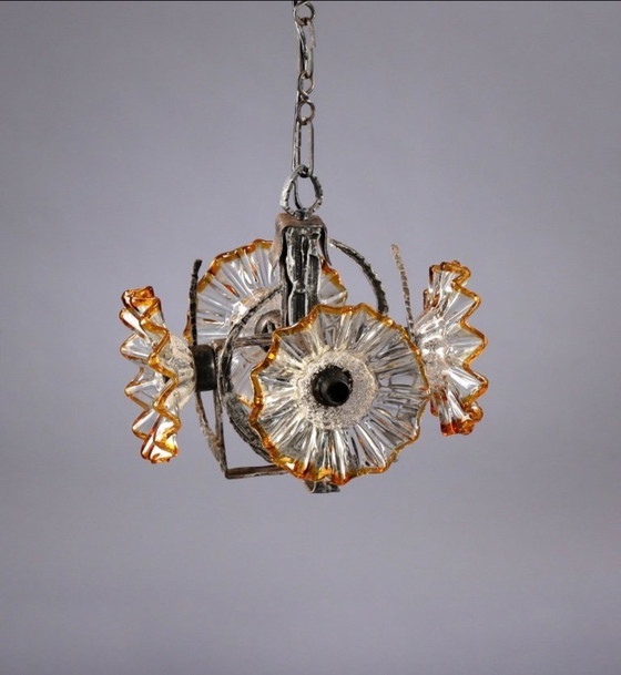 Image 1 of Lampadario brutalista anni '70