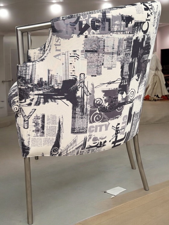 Image 1 of 4x Rolf Benz luxe eetkamer stoelen. Afdrukken New York