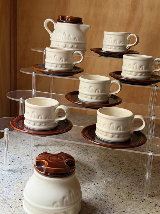 Servizio da caffè vintage Carlton Ware, composto da 14 pezzi in ceramica, stile metà secolo, con tazzine da (photo 2 of 16)