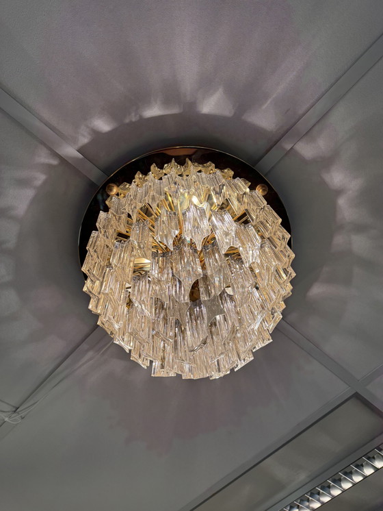 Image 1 of Vintage Murano glass ceiling light, Novaresi, Italy 1980s