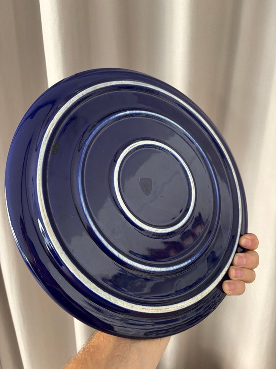 Set vintage di ciotola e piatto in ceramica blu cobalto di Waechtersbach, Germania Ovest. (photo 10 of 13)
