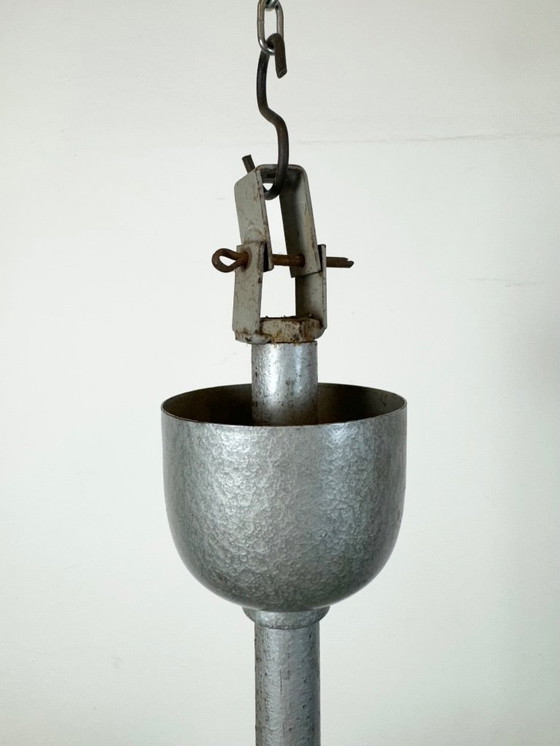 Image 1 of Grote industriële dubbelzijdige spoorweg- of fabrieksklok van Pragotron, jaren 60