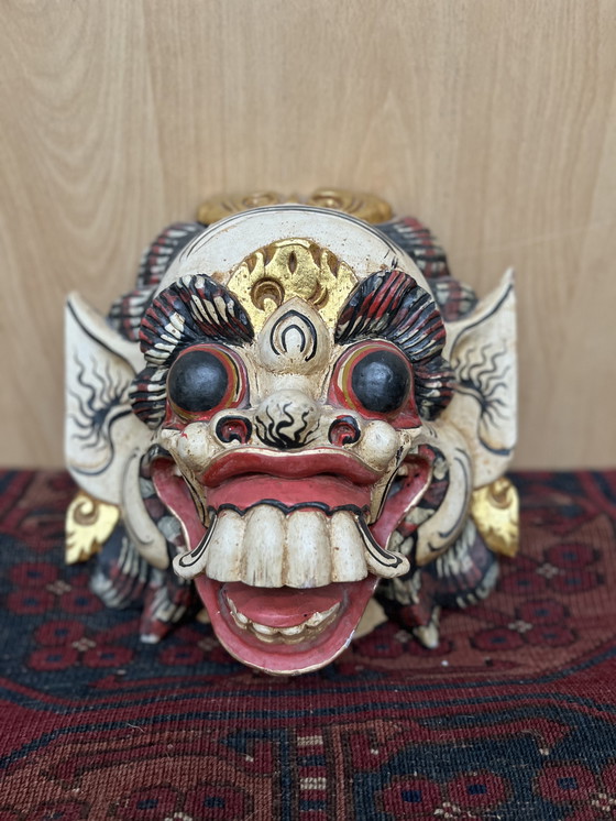 Image 1 of handgesneden Balinees Barong-masker.  
