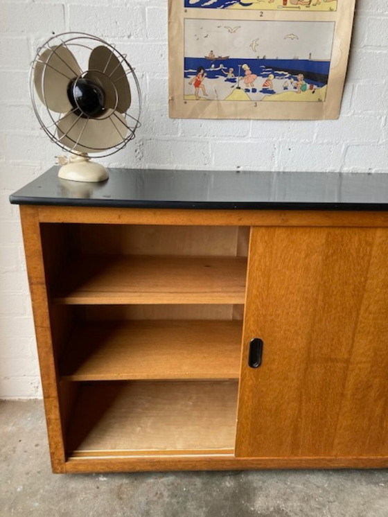 Image 1 of Vintage school cupboard sliding door cupboard dresser XL