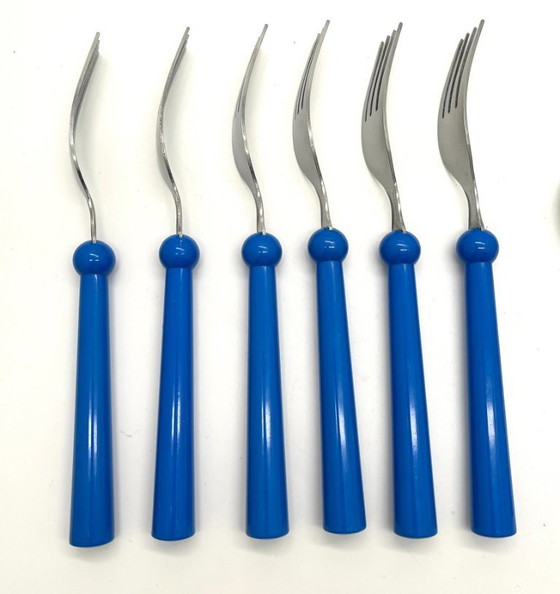 Image 1 of Ensemble de couverts IKEA « Grammatik » – 23 pièces – bleu – vintage des années 1990