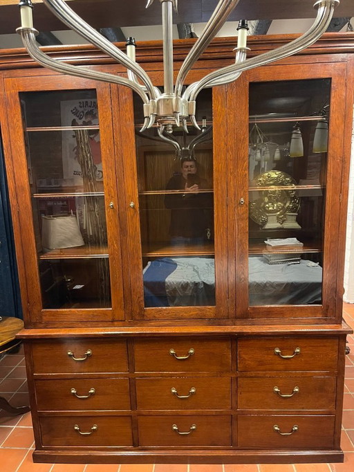 Buffet Flamant, bibliothèque Barker à 9 tiroirs, style anglais Eichholtz