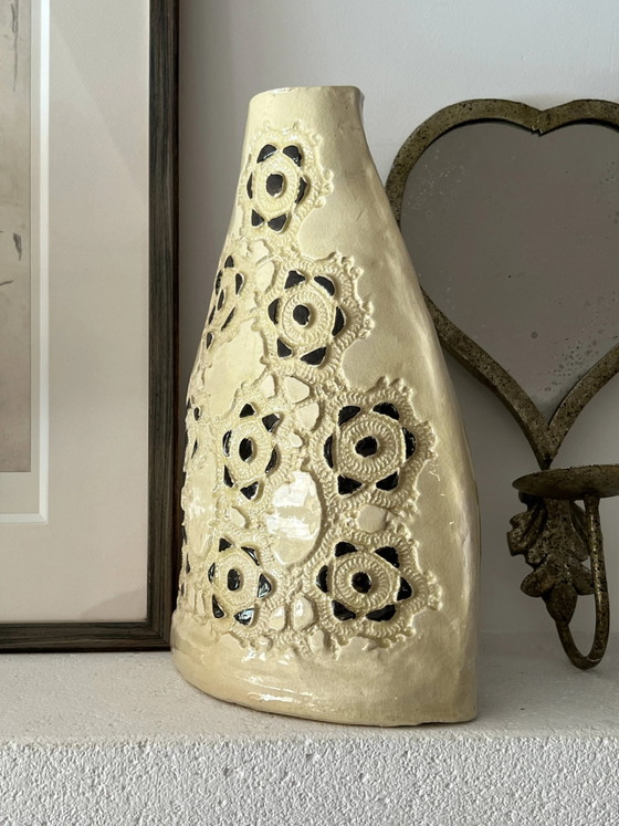 Vase en céramique fait main signé - vintage 20e siècle – Porcelaine (photo 7 of 9)