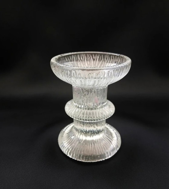 Set of 2 Luminarc Vintage Glass Candle Holders 70s (photo 3 of 5)
