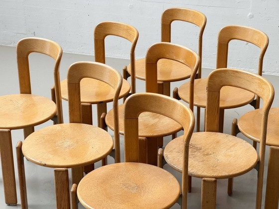 Image 1 of Set di 6 sedie Rey, modello 3300, disegnate da Bruno Rey per Dietiker, Svizzera, anni '70.