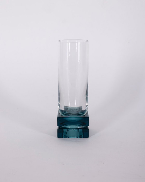 Vintage Italian Blue Crystal Glasses, 1970s, Set of 11 – Glass & Decanter (photo 5 of 8)