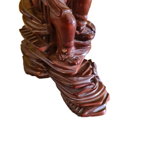 Image 1 of Gruppo scultoreo cinese in legno duro di Hehe Erxian