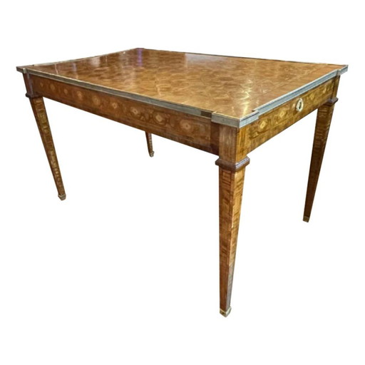 Louis XVI Directoire Intarsientisch / Schreibtisch, 19. Jahrhundert