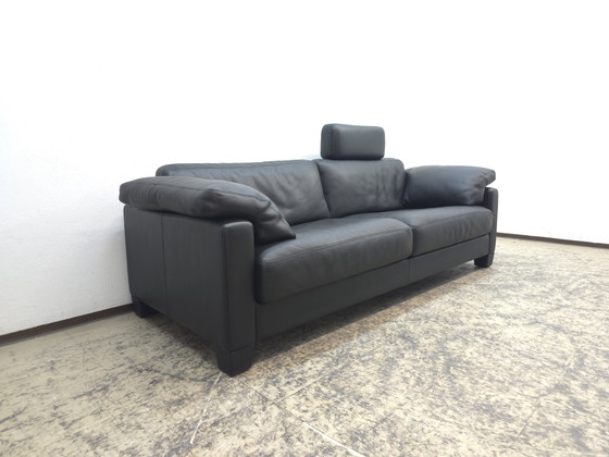 Image 1 of De Sede ds 17 Wk Living Leather Sofa Couch Designer Sofa Black Top