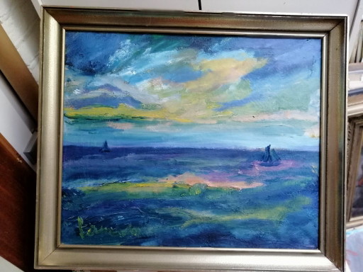 Constant Permeke Afternoon at Sea – schilderijen tekeningen, Wood, Canvas (photo 2 of 5)
