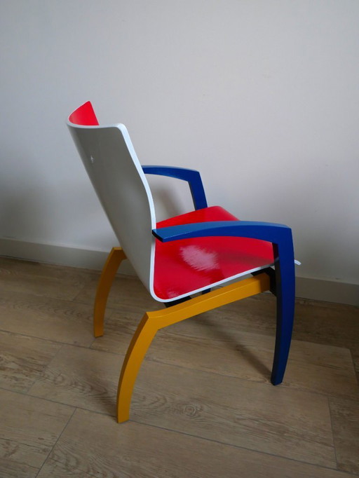 Sedia da pranzo Leolux Camarilla ispirata a "Mondriaan".