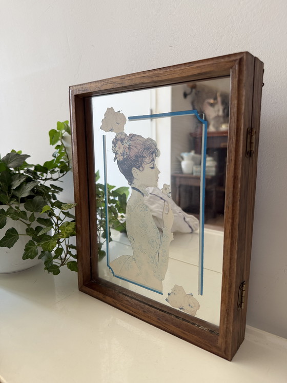 Image 1 of Art Nouveau key cabinet