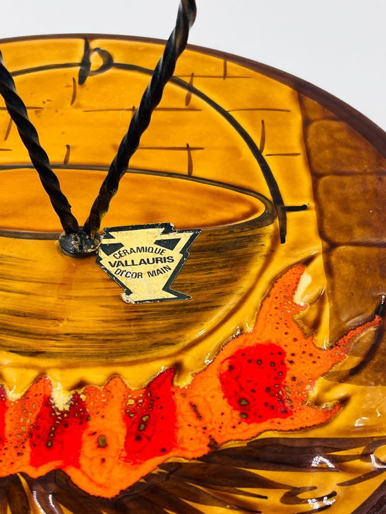 Image 1 of Plateau à fromages décor chaudron Vallauris