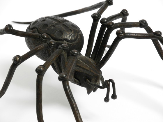 Image 1 of Prachtige Italiaanse Mid Century Moderne "Spin" wanddecoratie van ijzer