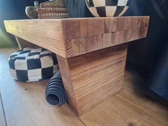 Piccolo tavolino da caffè/panca brutalista vintage – Tavolini da caffè, Legno (photo 4 of 8)