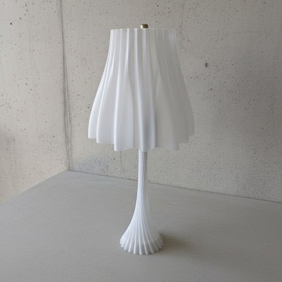 Image 1 of Lámpara de mesa escultural blanca de 55 cm