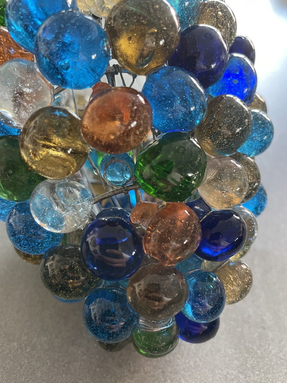 Image 1 of vintage grape bunch pendant lamp made of glass