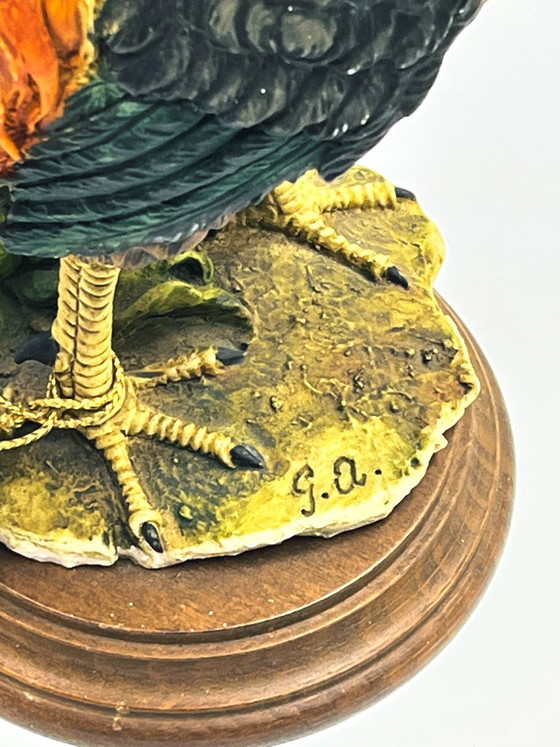 Escultura Gallo en polvo de alabastro Giuseppe Armani, Guiseppe Armani, Objetos decorativos, Cerámica, Madera (foto 11 de 14)