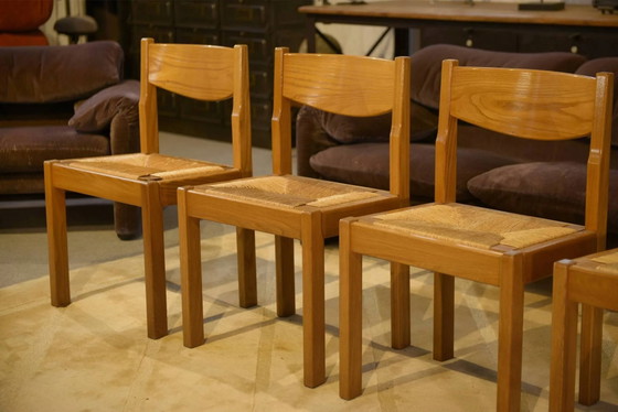 Set di 4 sedie in olmo Maison Regain anni '60 – Sedie da pranzo, Legno, Vintage (photo 4 of 12)