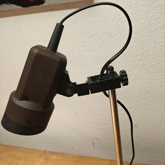 Image 1 of Vintage Industrial Adjustable Desk Lamp – Brown