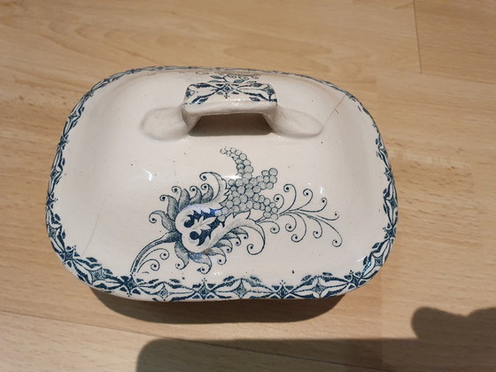 Juego de aseo antiguo de 4 piezas estilo Art Nouveau - Azul petróleo – Accesorios de mesa, Ceramic (photo 9 of 9)