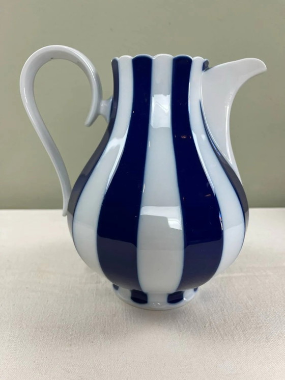 Kobalt gestreifte Karaffe – Gläser & Karaffe, Porcelain, Art Deco (photo 3 of 10)