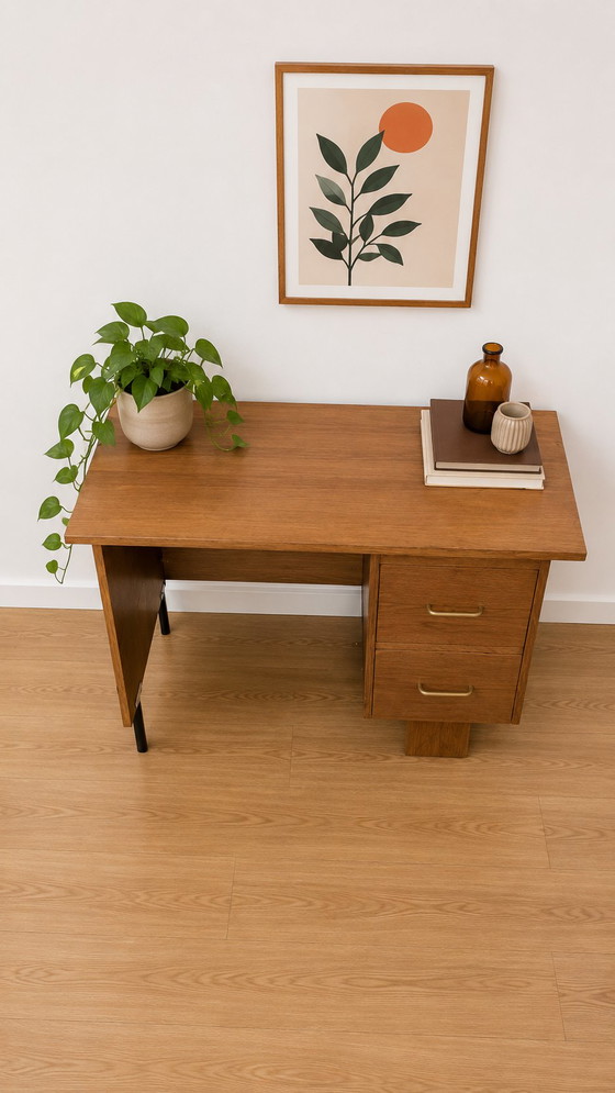 Vintage Scandinavian Design Desk – Metal, Wood (photo 4 of 5)