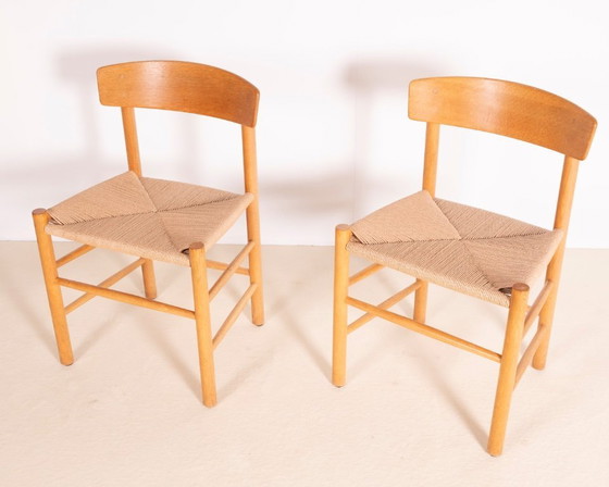 Image 1 of 4x sedie da pranzo Børge Mogensen J39 in quercia, mobili FDB 1981