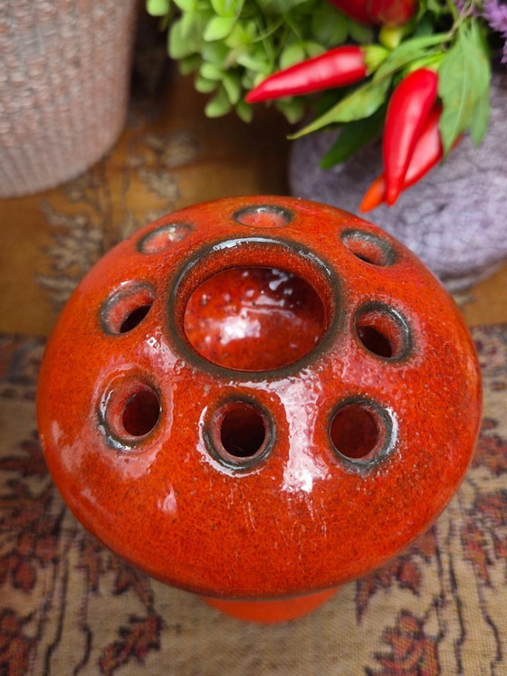Original Ravelli Mushroom Vase Flower Arranger (Model 158) – 60s/70s Space Age – Ceramic (photo 6 of 6)
