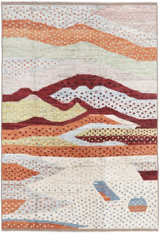 Tapis Berbère Afghan Maroc Design - Noué à la main - Style Boho Vintage 294 x 202 cm